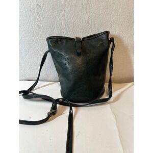 Meissi Green Goat Leather Bucket Bag Adjustable Strap Small Purse‎ Handbag